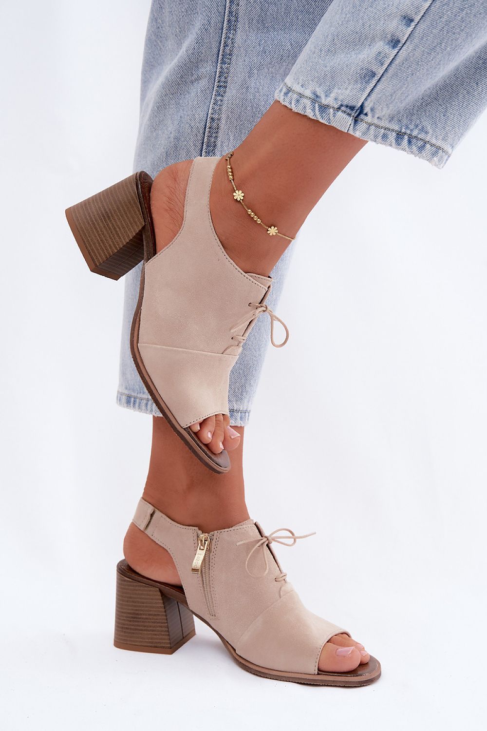  Sandały Model Zazoo 40523 Light Beige - Step in style 