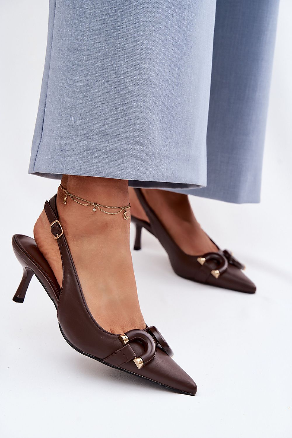  Sandały Model Brienne KL2941/P-1488 Czekolada - Step in style 