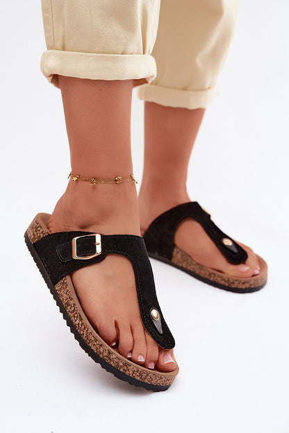  Sandał Japonki Model Honey 26SD21-101 Black - Step in style 