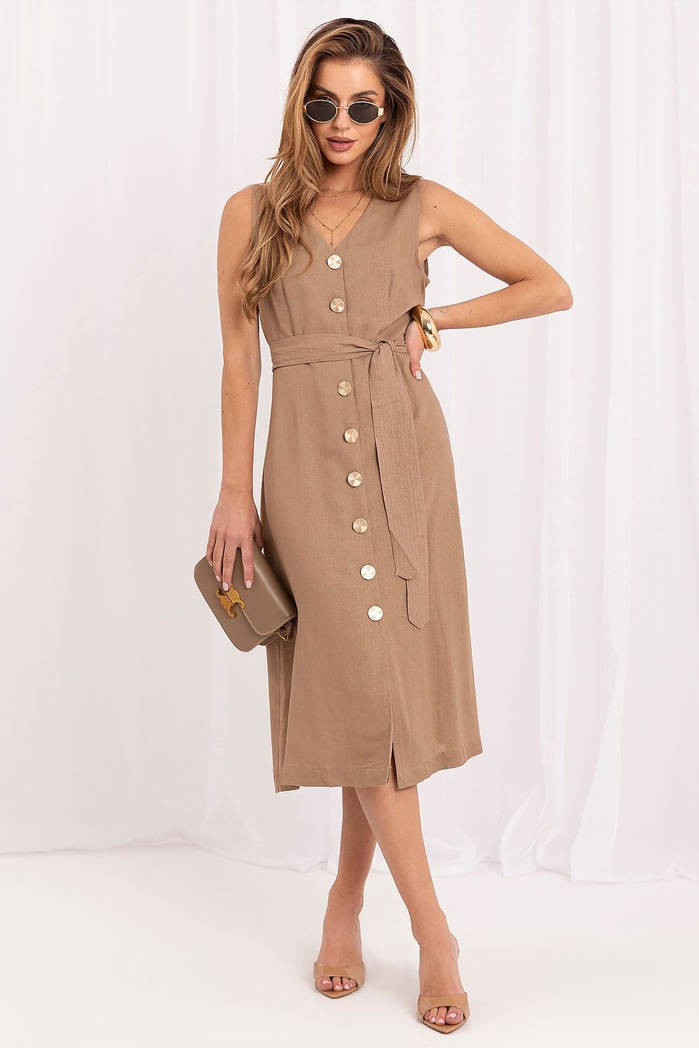  Sukienka Model IR-SK-J172917.76 Light Brown - Italy Moda 