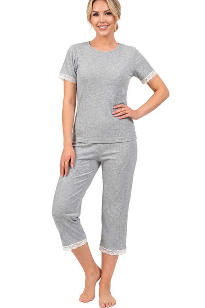  Piżama Damska Model Megi 3/4 239878 Grey - Donna 