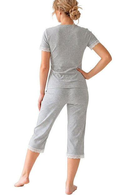  Piżama Damska Model Megi 3/4 239878 Grey - Donna 