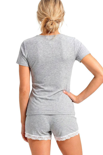  Piżama Damska Model Megi Krótka 239875 Grey - Donna 