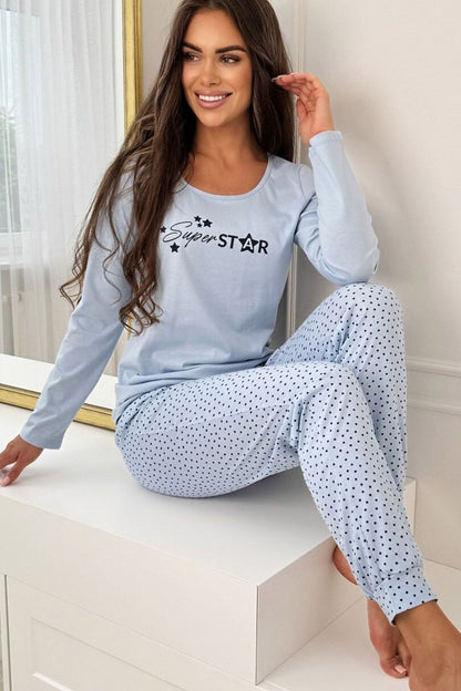  Piżama Damska Model Star 219312 Blue - Donna 