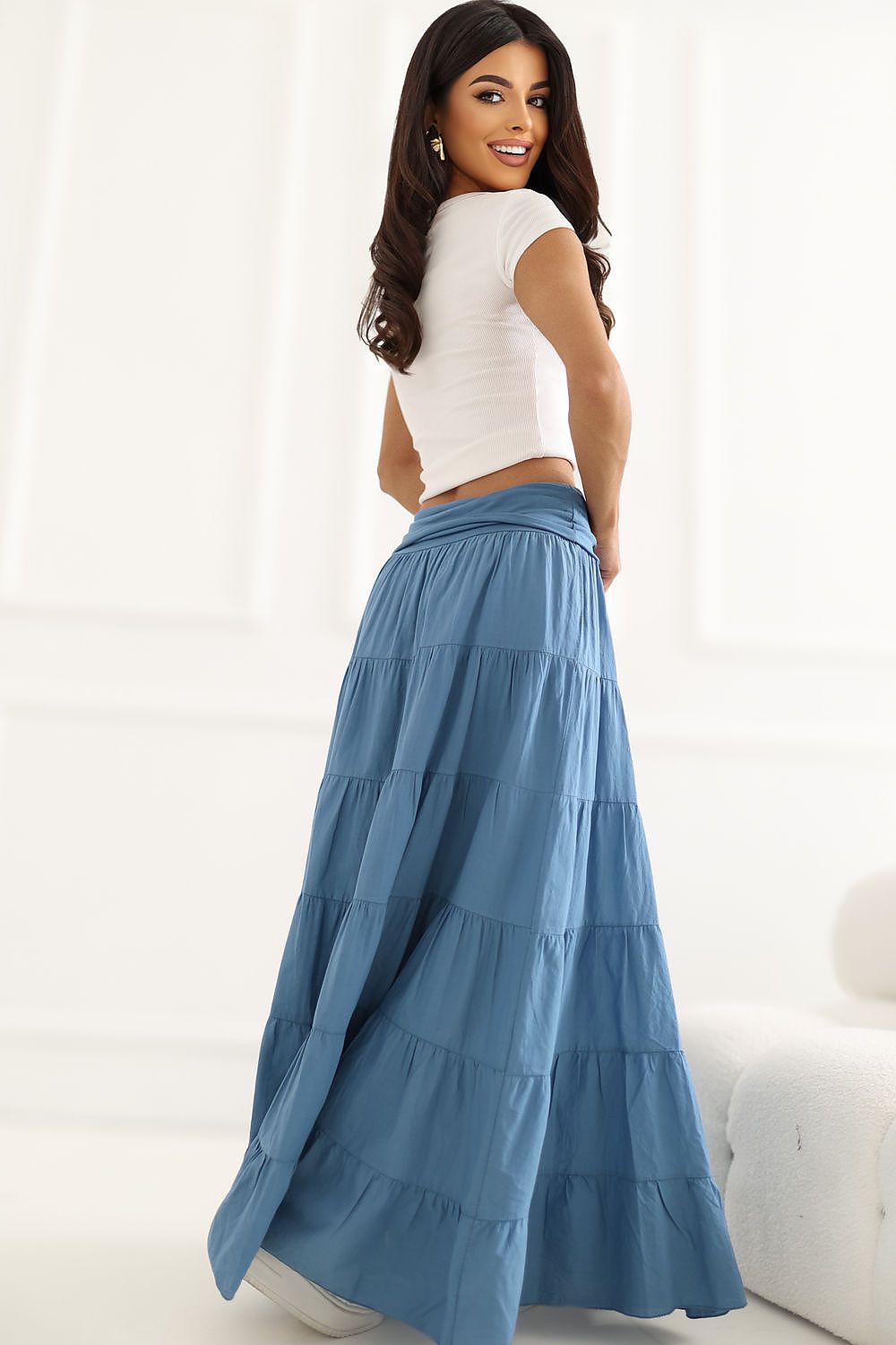  Spódnica Model IT-SD-FL9357MSL.52 Blue - Italy Moda 