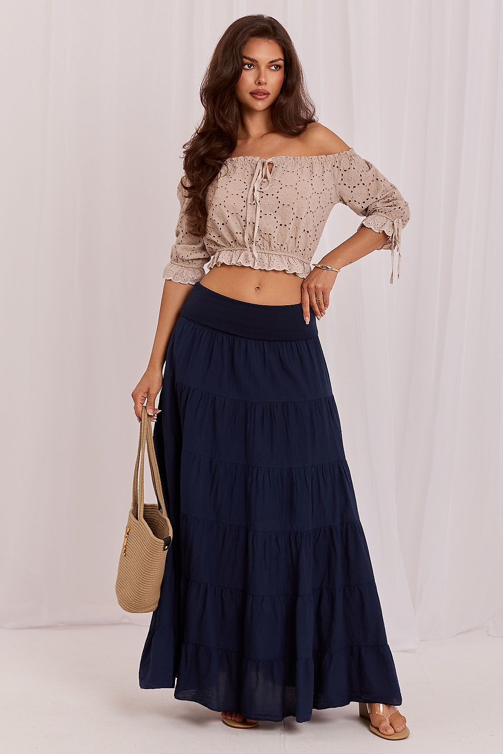  Spódnica Model IT-SD-FL9357MSL.52 Navy - Italy Moda 