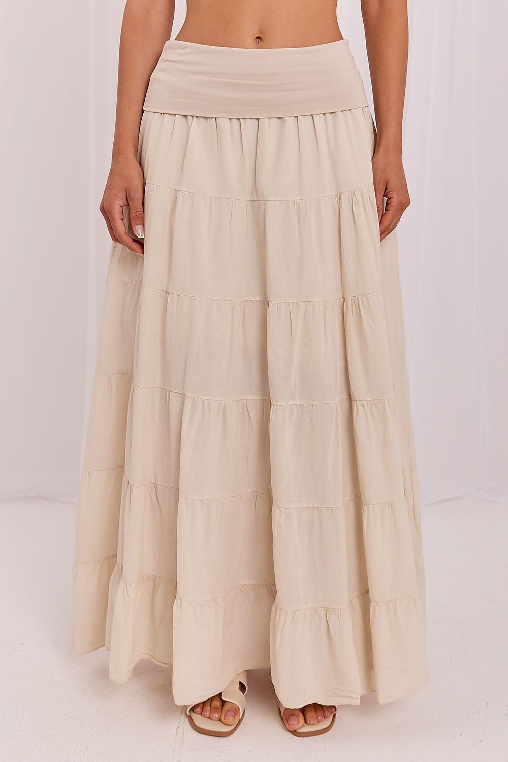  Spódnica Model IT-SD-FL9357MSL.52 Light Beige - Italy Moda 