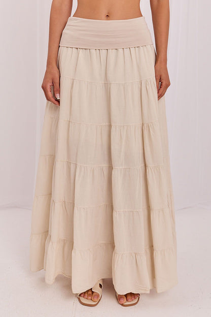  Spódnica Model IT-SD-FL9357MSL.52 Light Beige - Italy Moda 