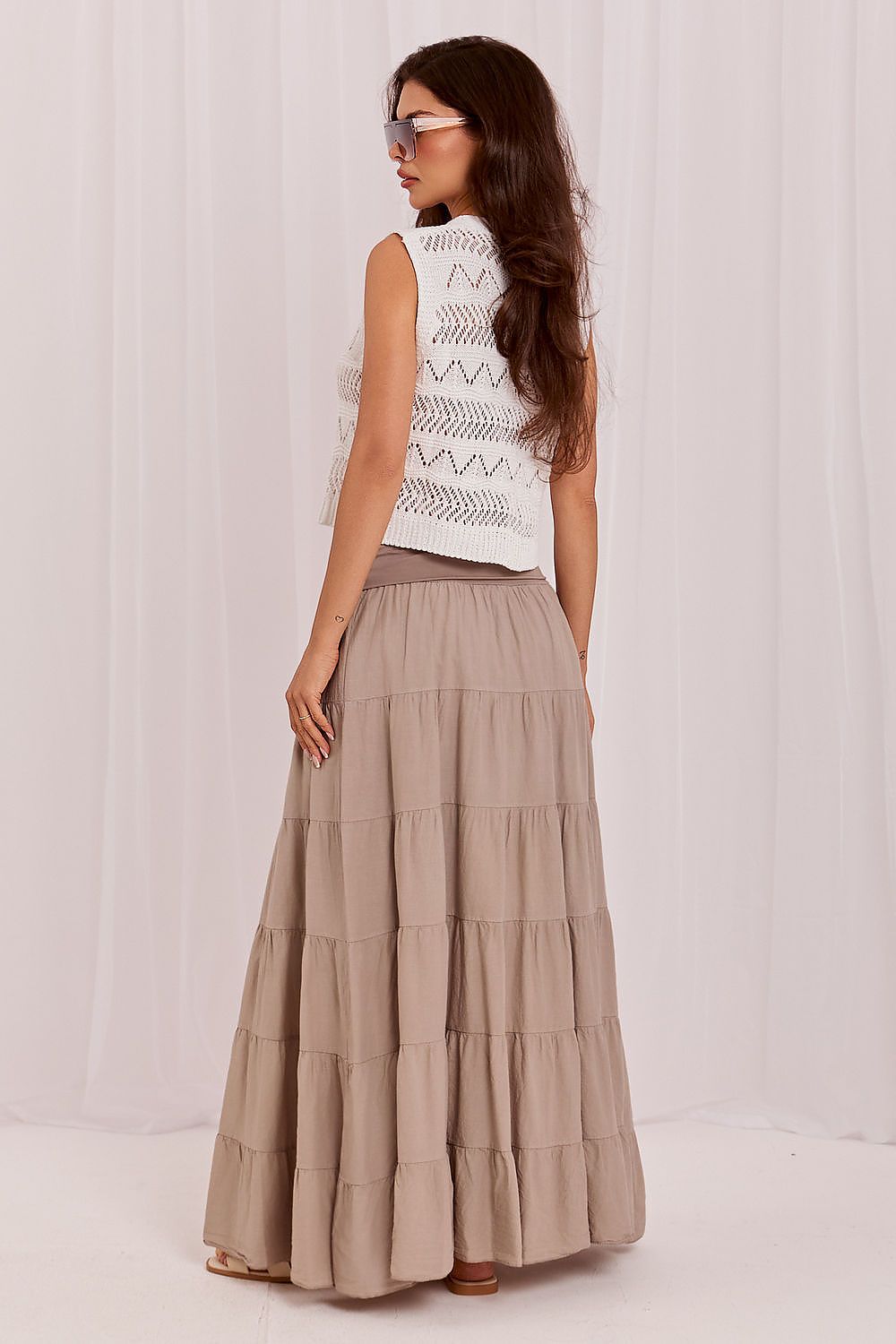  Spódnica Model IT-SD-FL9357MSL.56 Dark Beige - Italy Moda 