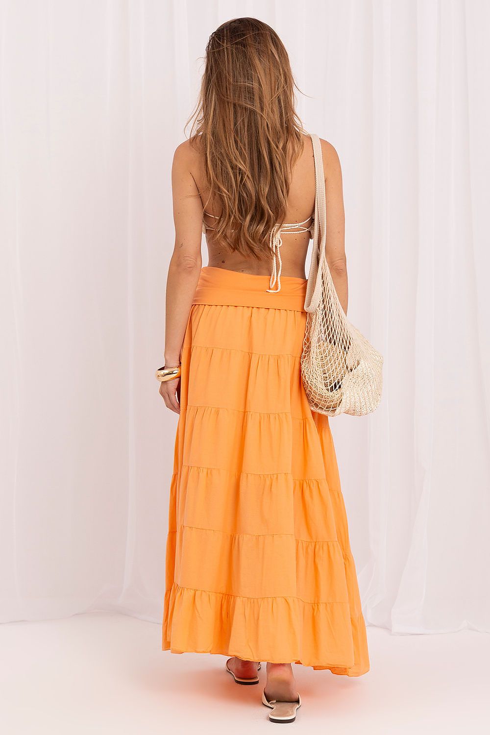  Spódnica Model IT-SD-FL9357MSL.56 Light Orange - Italy Moda 