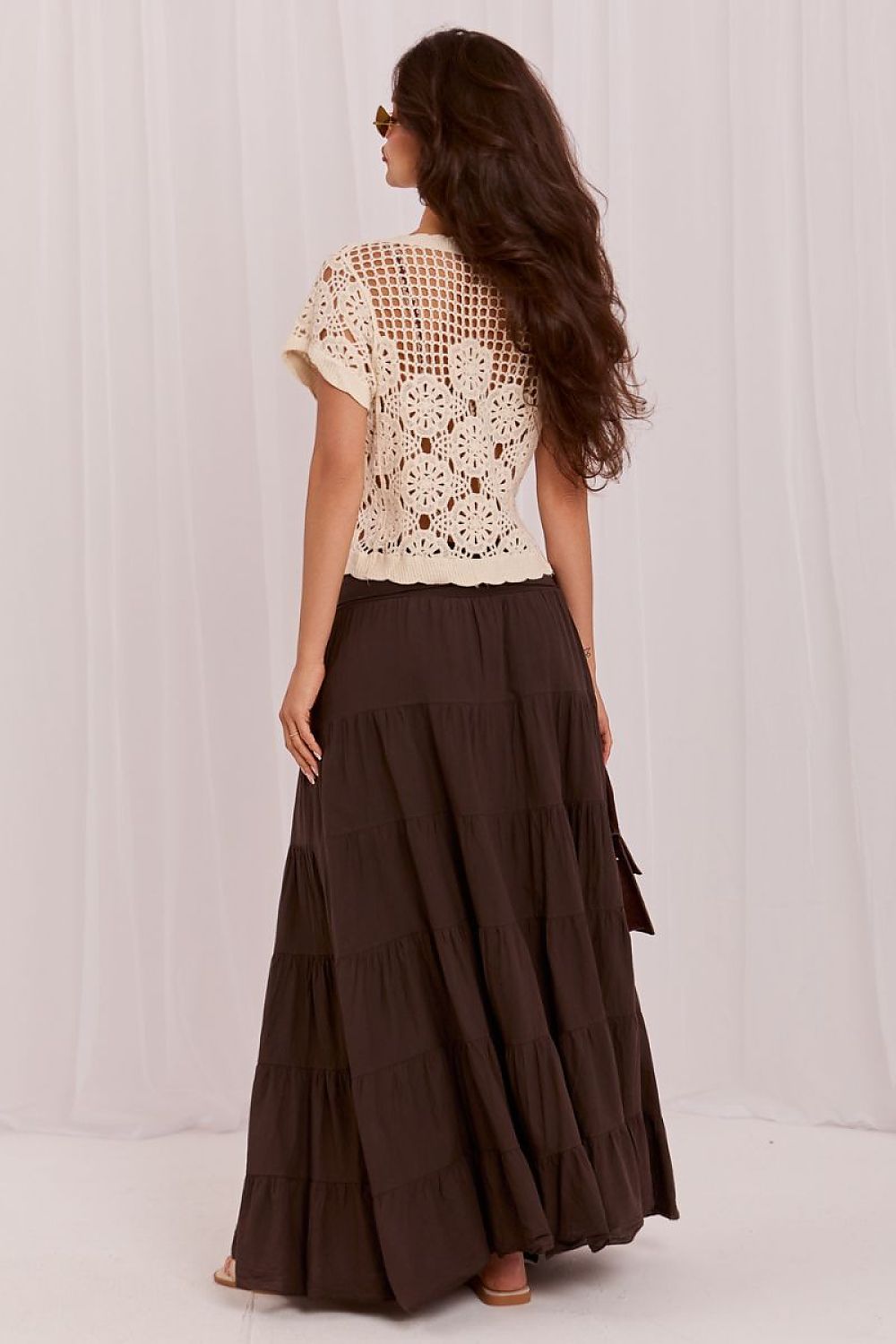  Spódnica Model IT-SD-FL9357MSL.52 Dark Brown - Italy Moda 