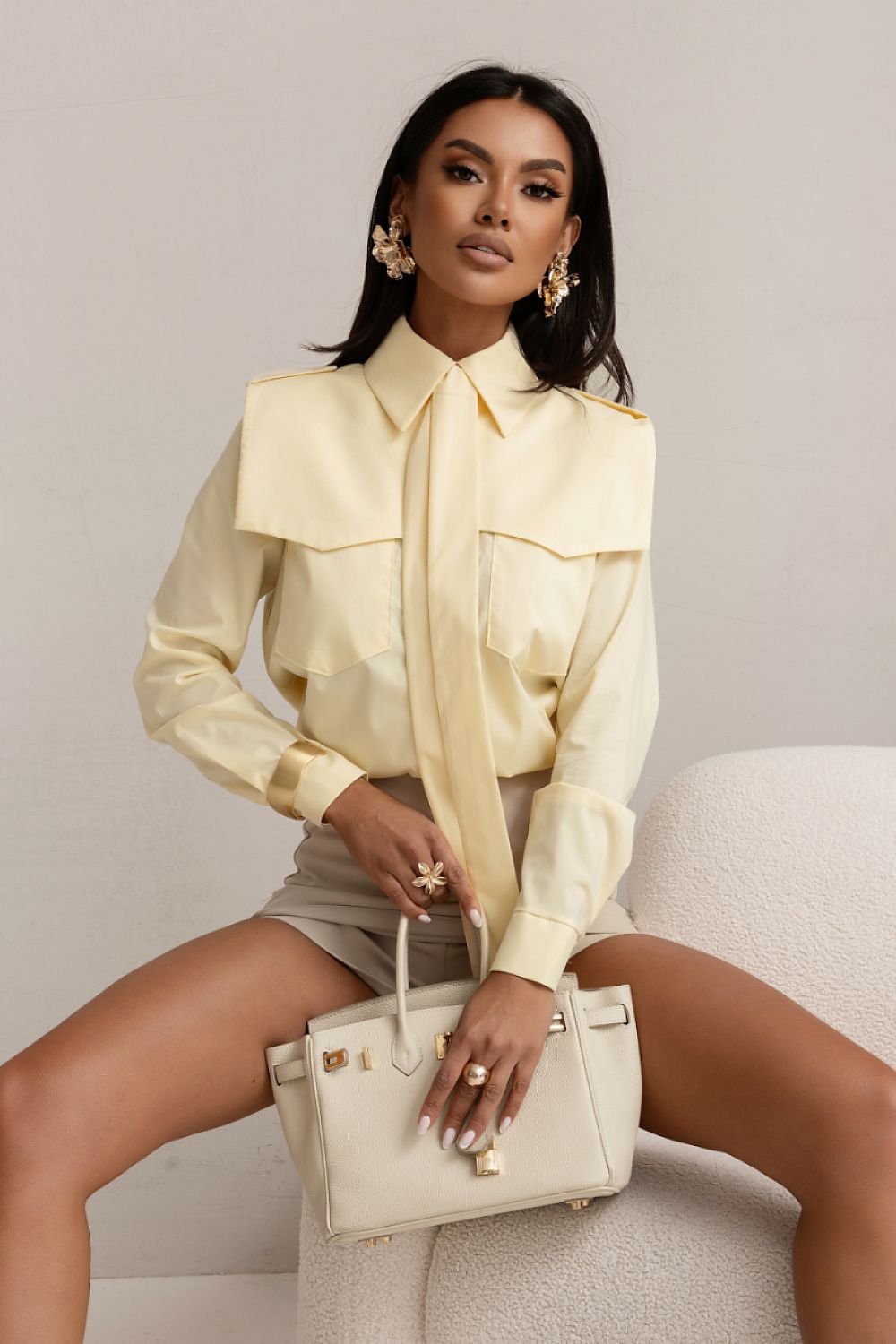   Koszula Damska Model Milo 618331815 Yellow - LaBalancia 