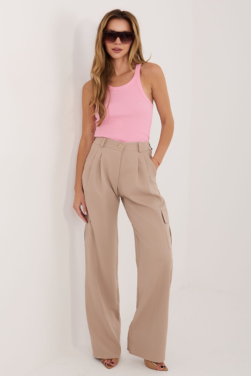  Koszulka Top Model RV-TP-A1363.01P Light Pink - Rue Paris 