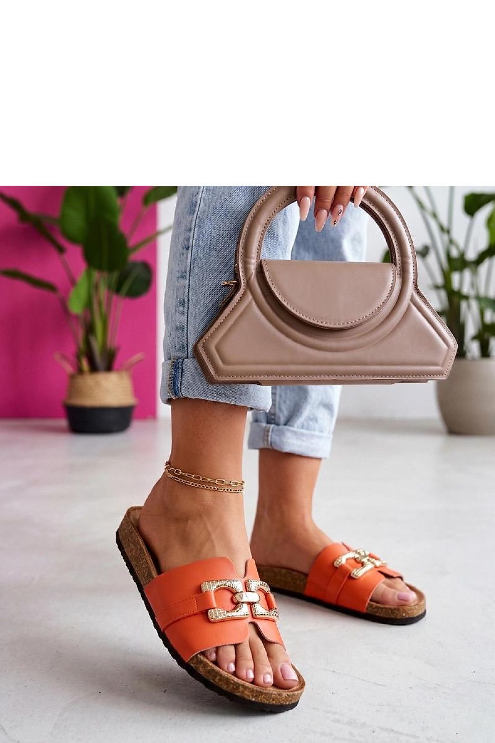  Sandał Klapki Model Rachele SAR-42 Orange - Solea 