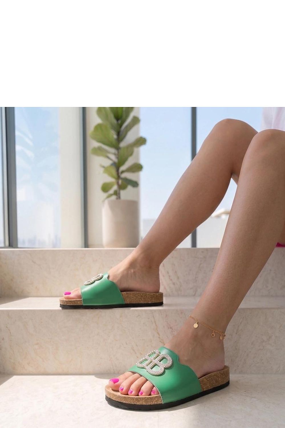  Sandał Klapki Model Paloma SAR-40 Green - Solea 