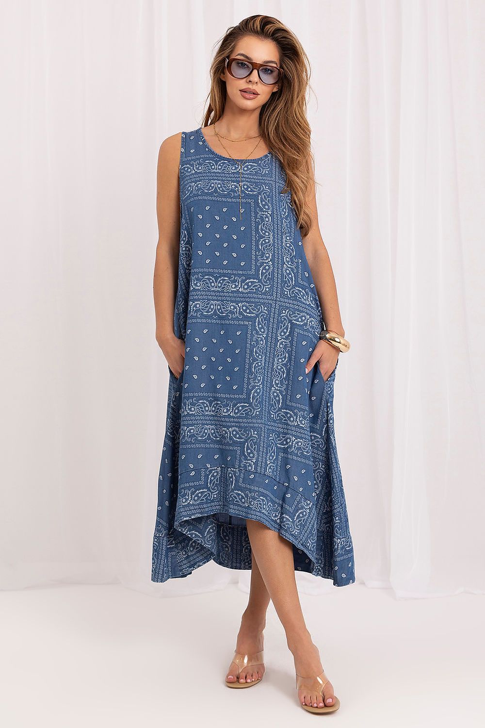  Sukienka Model IT-SK-FL9222QYTS.94 Dark Blue - Italy Moda 