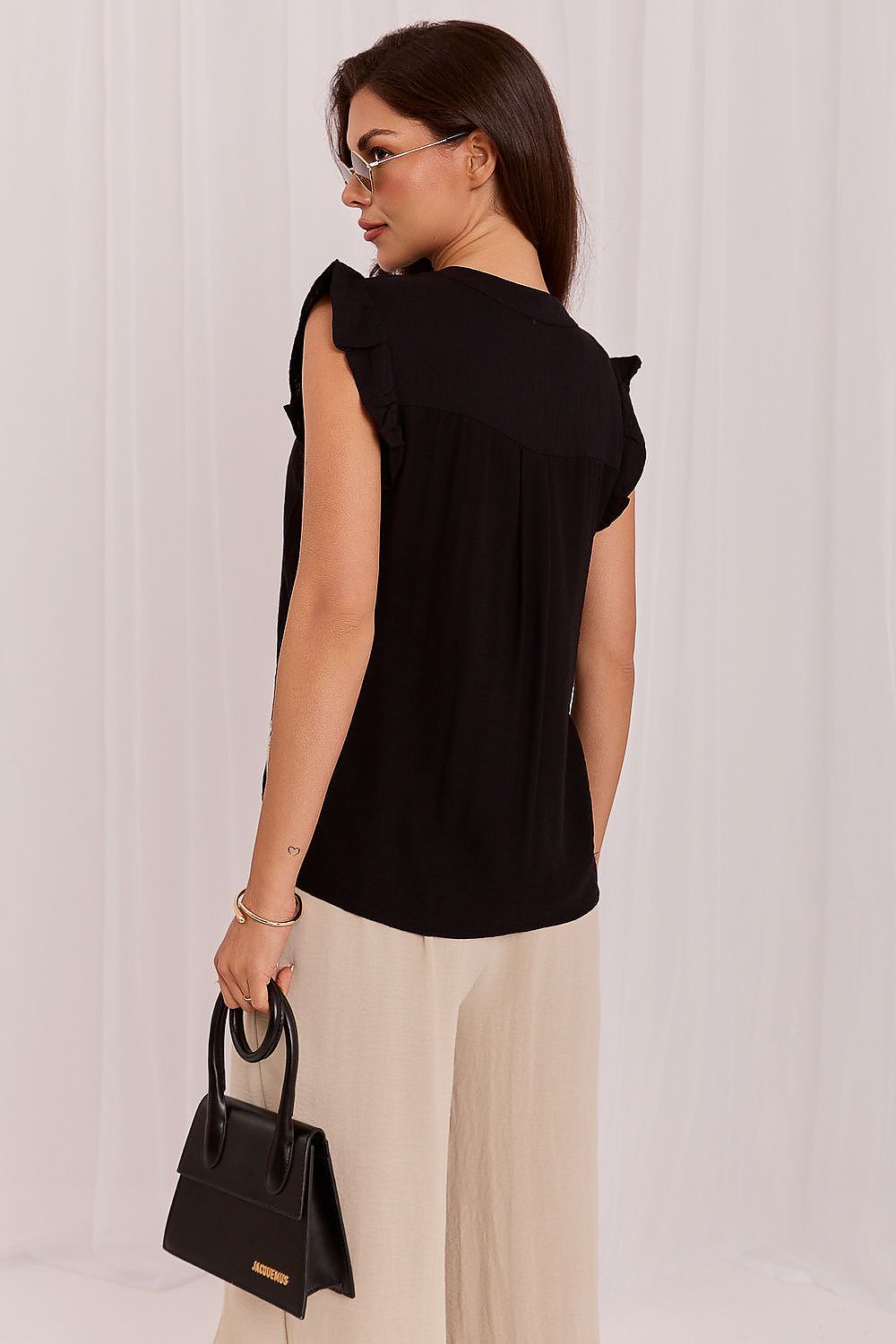   Koszula Damska Model IR-KS-M116056.98 Black - Italy Moda 