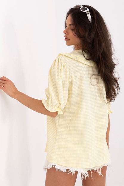   Koszula Damska Model MI-KS-3927671.05P Light Yellow - Italy Moda 