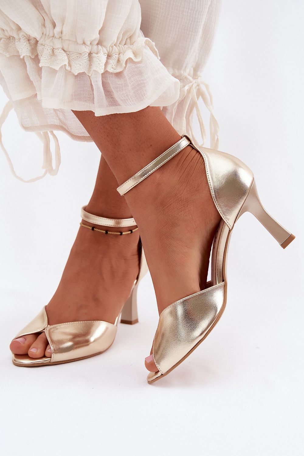  Sandały Model Zazoo 1120 Gold - Step in style 