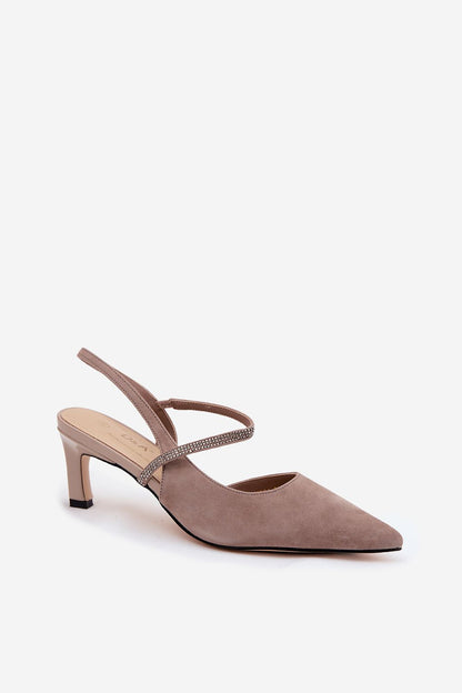  Sandały Model DA CR61-3048 Beige Zamsz - Step in style 