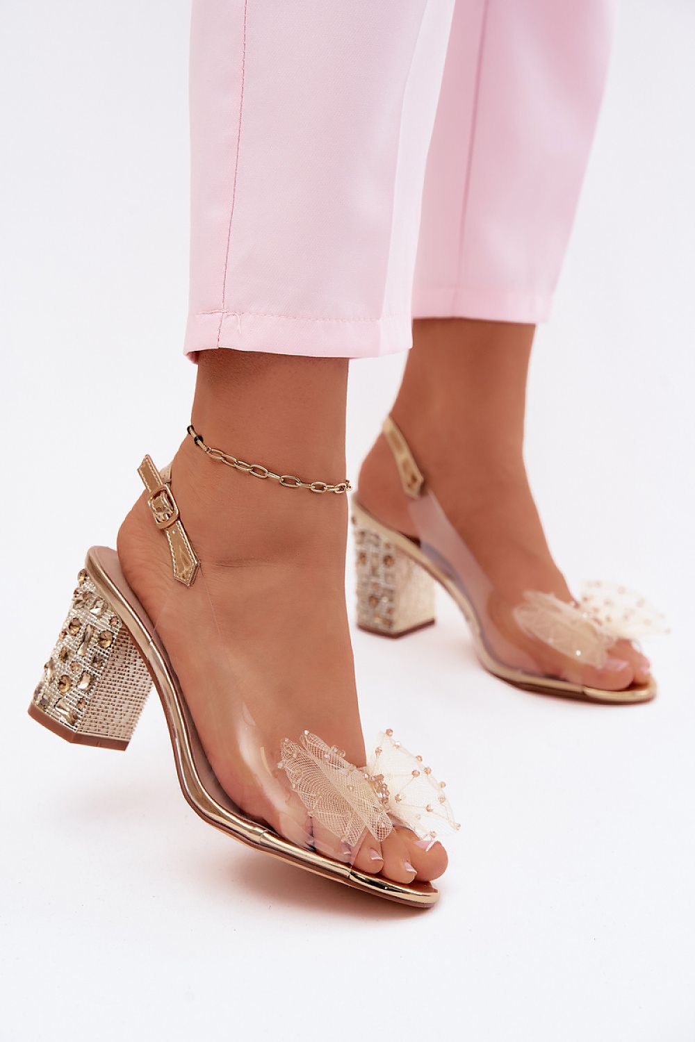 Sandały Model DA MR61-9010 Gold - Step in style 