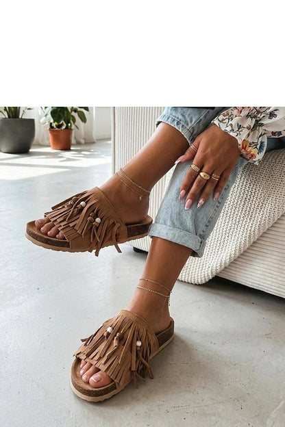  Sandał Klapki Model Flamres Florence XQ-003 Light Camel Light Beige - Solea 