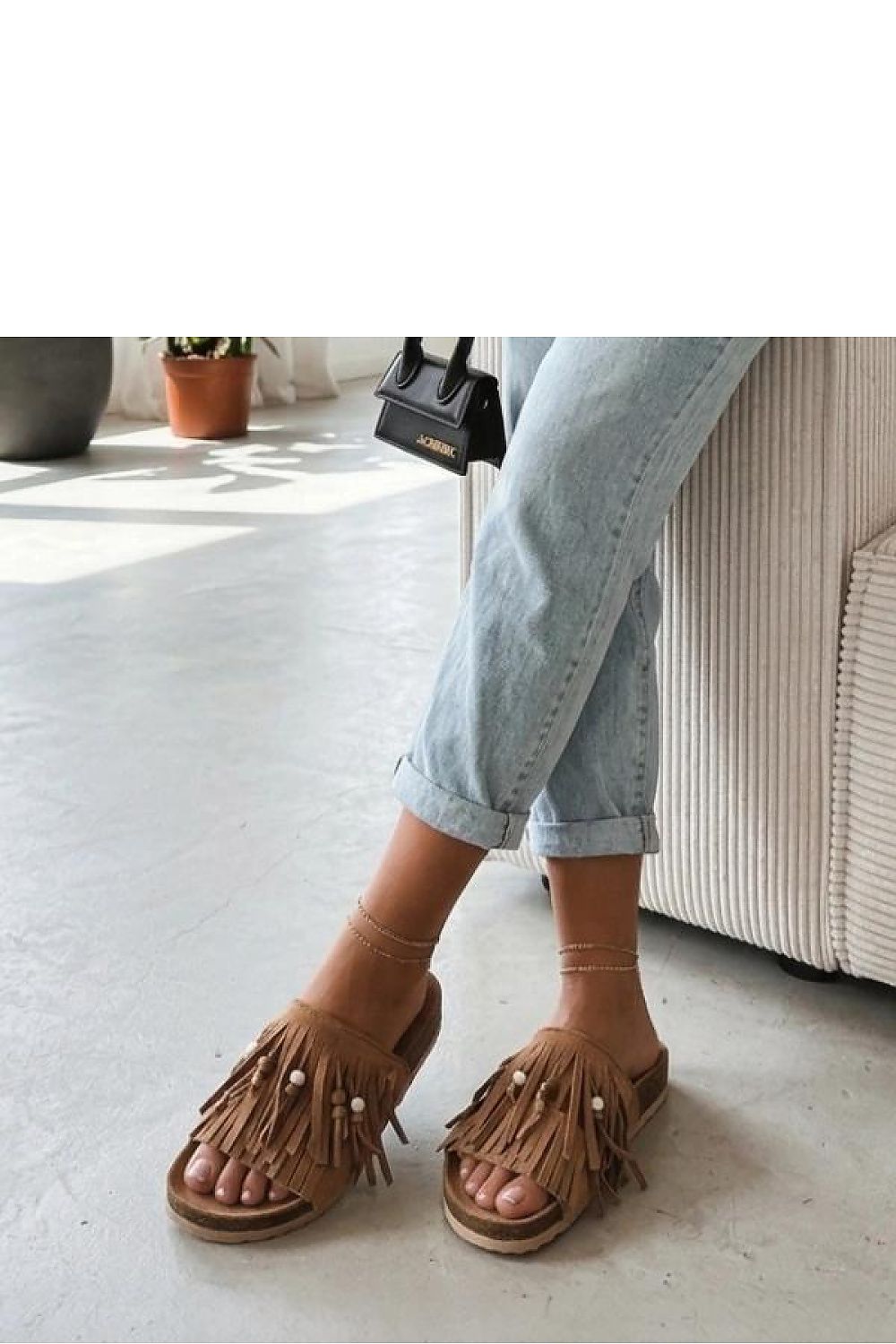  Sandał Klapki Model Flamres Florence XQ-003 Light Camel Light Beige - Solea 