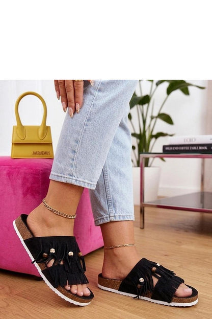  Sandał Klapki Model Flamres Florence XQ003 Black - Solea 