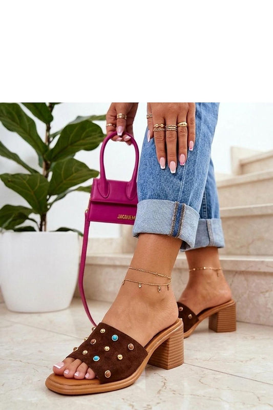  Sandał Klapki Model Iris HZ-002 Brown - Solea 