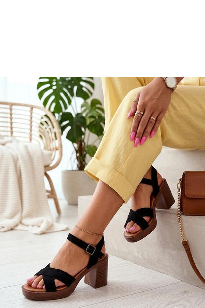  Sandały Model Flora N25-186 Black - Solea 