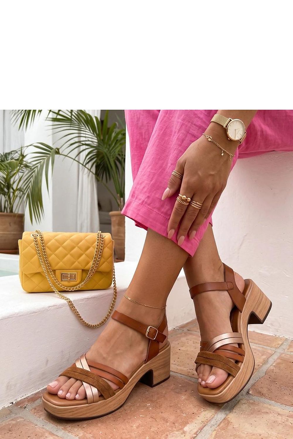  Sandały Model Dahlia N25-172 Camel Brown - Solea 