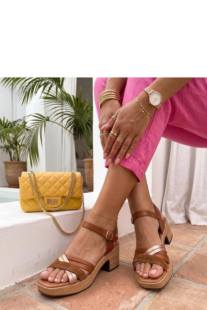  Sandały Model Dahlia N25-172 Camel Brown - Solea 