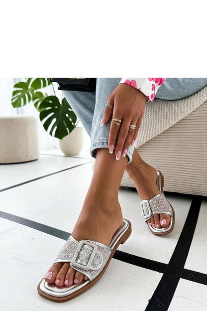  Sandał Klapki Model Sibyl SD2140-3 Silver - Solea 