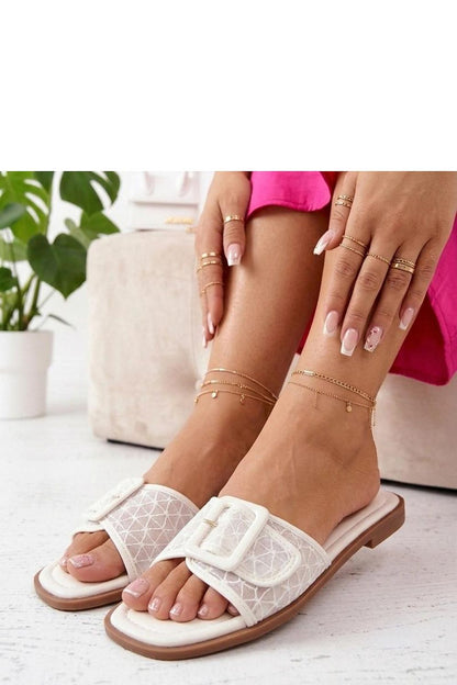  Sandał Klapki Model Sibyl SD2140-5 White - Solea 