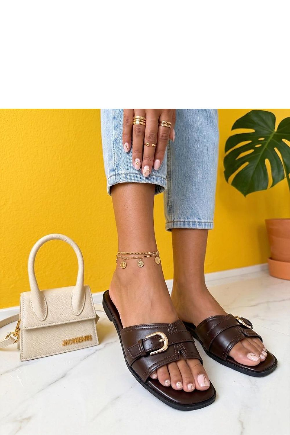  Sandał Klapki Model Clarissa CD5305-4 Brown - Solea 