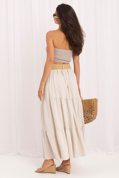  Spódnica Model MO-SD-25013.48 Light Beige - Italy Moda 