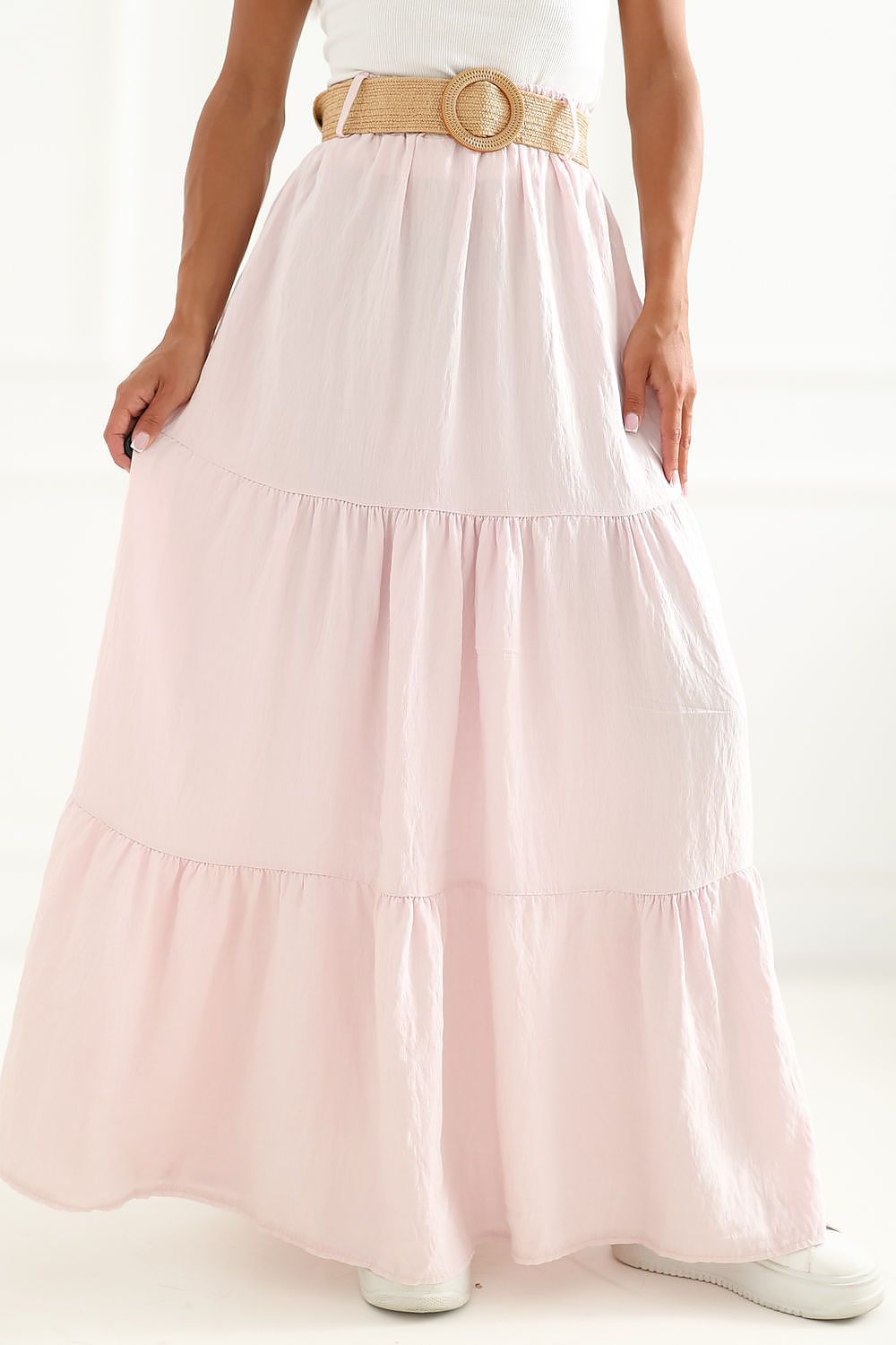  Spódnica Model MO-SD-25013.27 Light Pink - Italy Moda 
