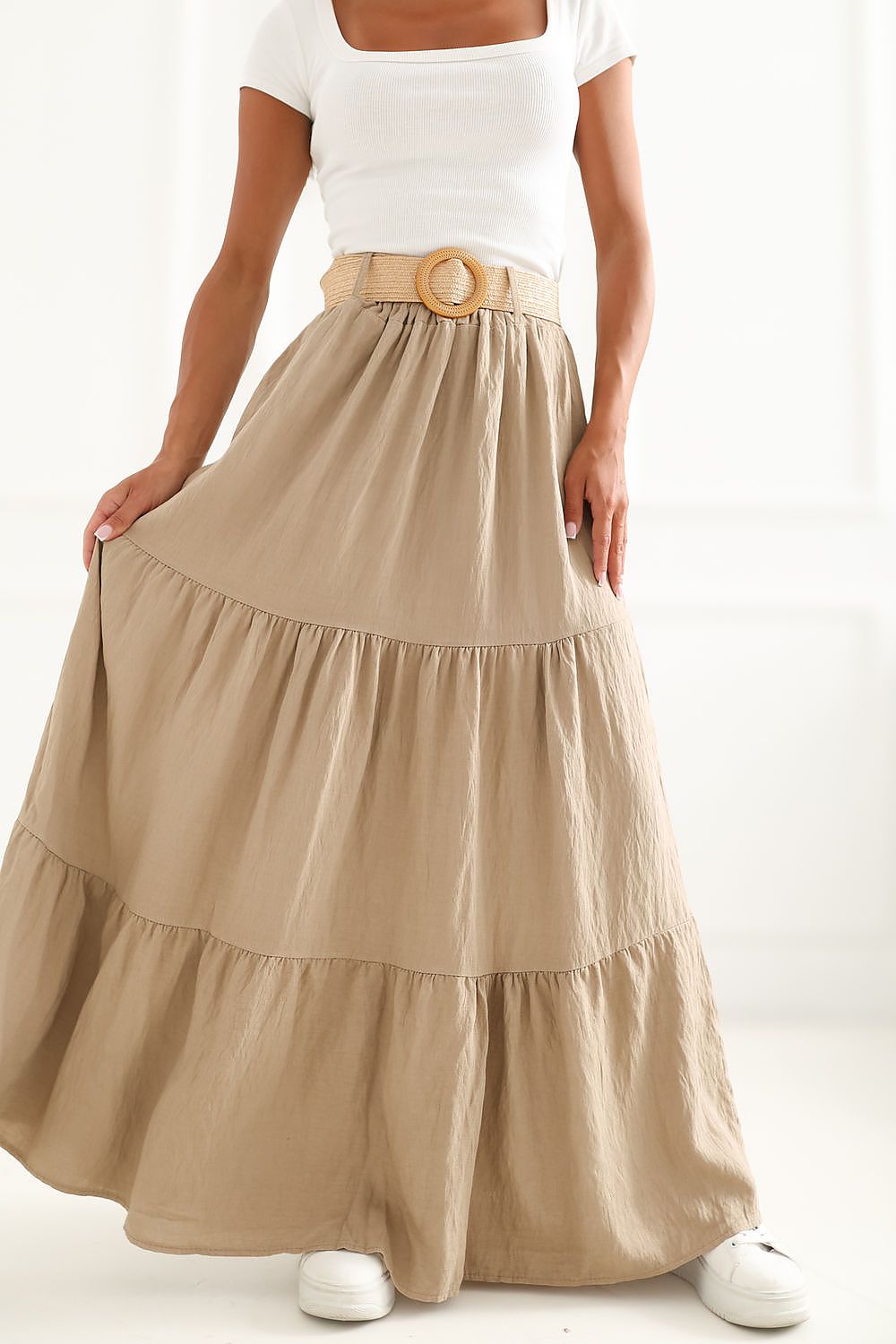  Spódnica Model MO-SD-25013.27 Camel - Italy Moda 
