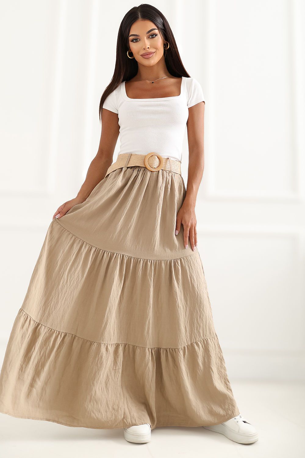  Spódnica Model MO-SD-25013.27 Camel - Italy Moda 