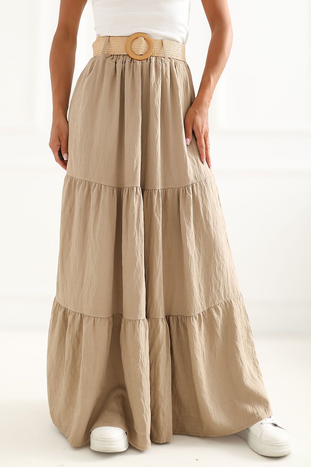  Spódnica Model MO-SD-25013.27 Camel - Italy Moda 