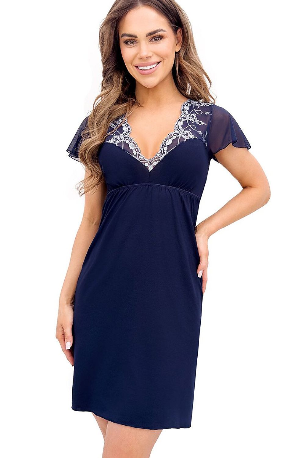  Koszulka nocna Koszula Nocna Model Adele 205336 Navy - Donna 