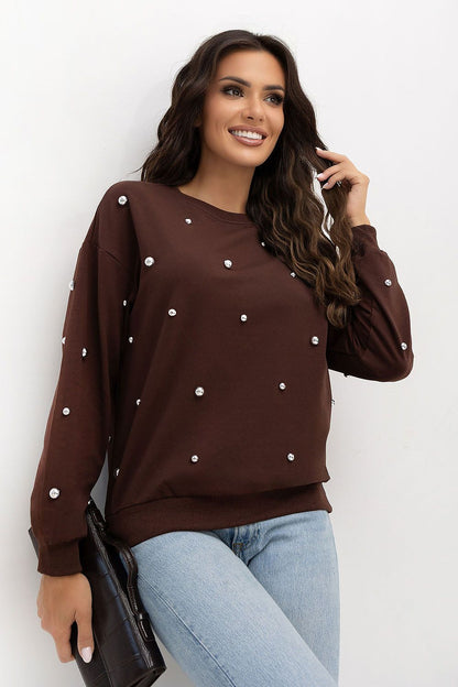   Bluza Damska Model IR-BL-R2697.04P Brown - Italy Moda 