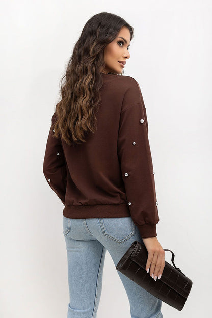   Bluza Damska Model IR-BL-R2697.04P Brown - Italy Moda 