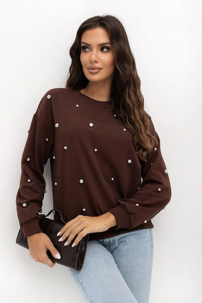   Bluza Damska Model IR-BL-R2697.04P Brown - Italy Moda 