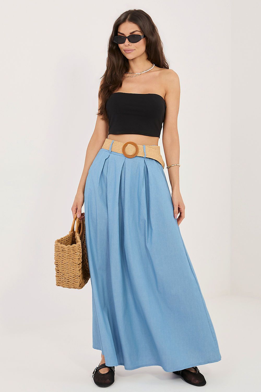  Spódnica Model MI-SD-A308911.05 Light Blue - Italy Moda 
