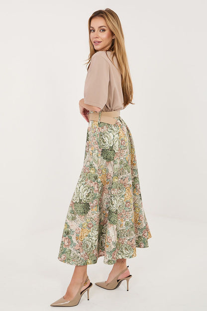  Spódnica Model IT-SD-FL9850-2.17 Green - Italy Moda 