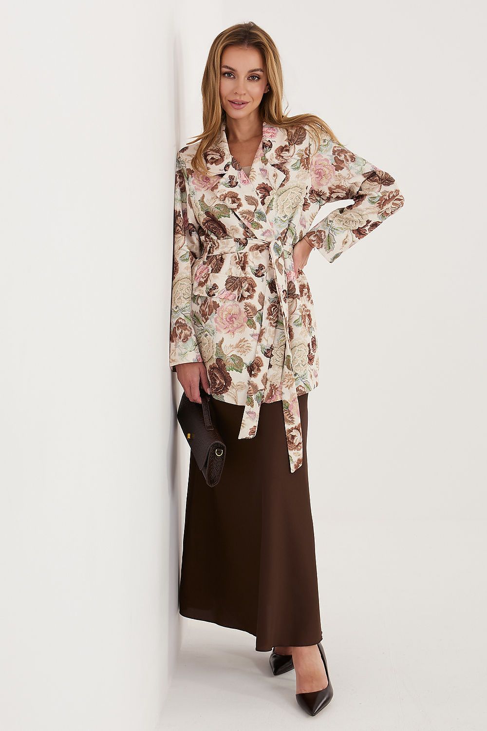   Marynarka Model IT-MA-FL10158.02 Brown - Italy Moda 