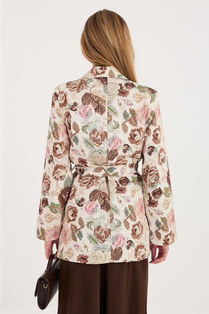   Marynarka Model IT-MA-FL10158.02 Brown - Italy Moda 