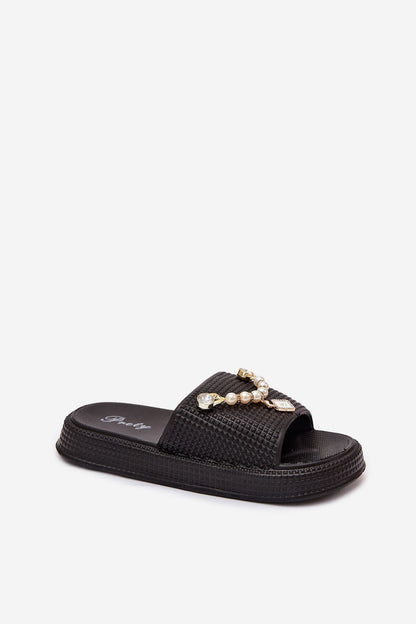  Sandał Klapki Model Rosehip 56160 Black - Step in style 