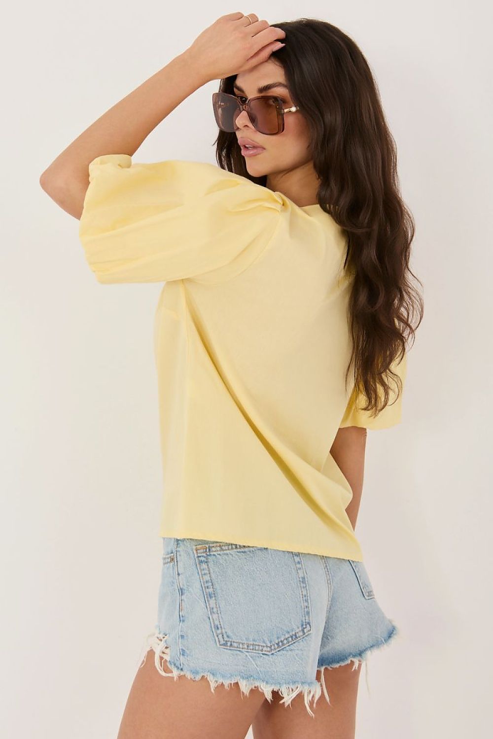   Bluzka Model MI-BZ-3391.71 Light Yellow - Italy Moda 